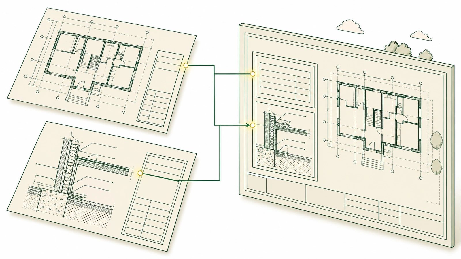 Un archivo DXF y un PDF que se convierten en una vista de leyenda de Revit